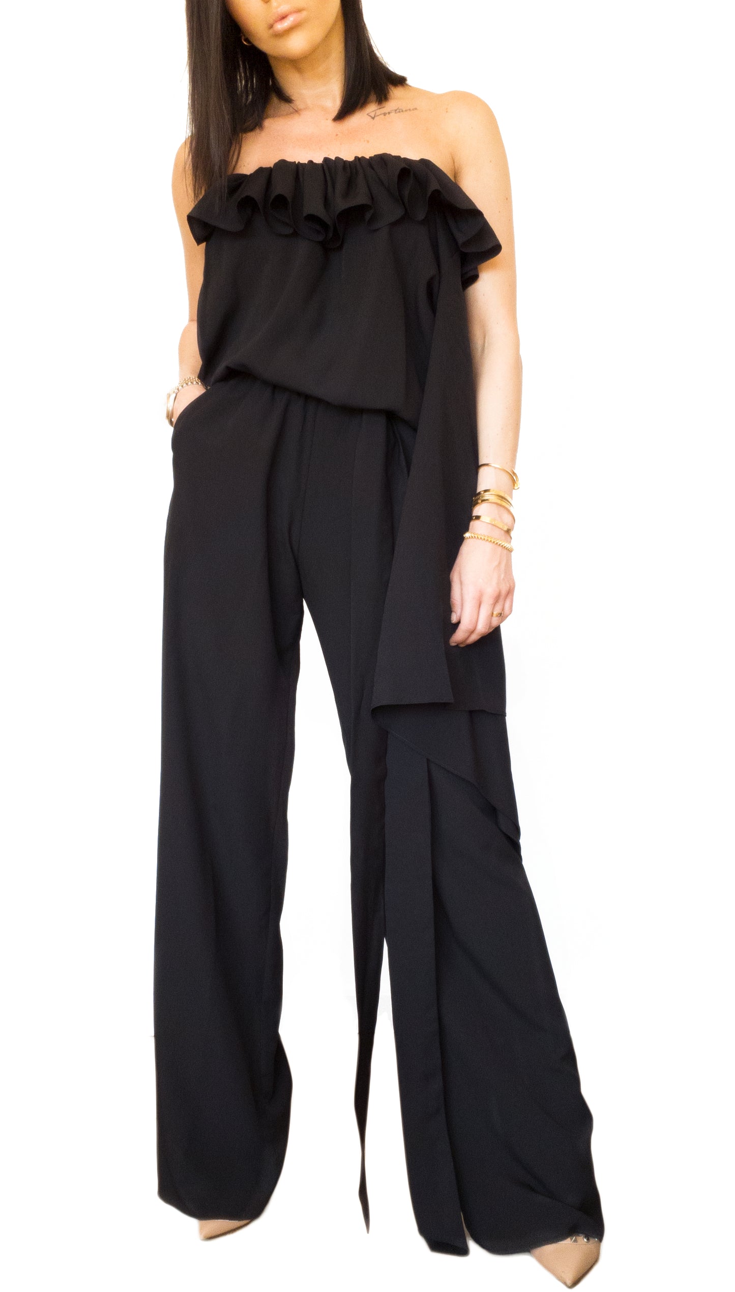 One Shoulder Long Jumpsuit