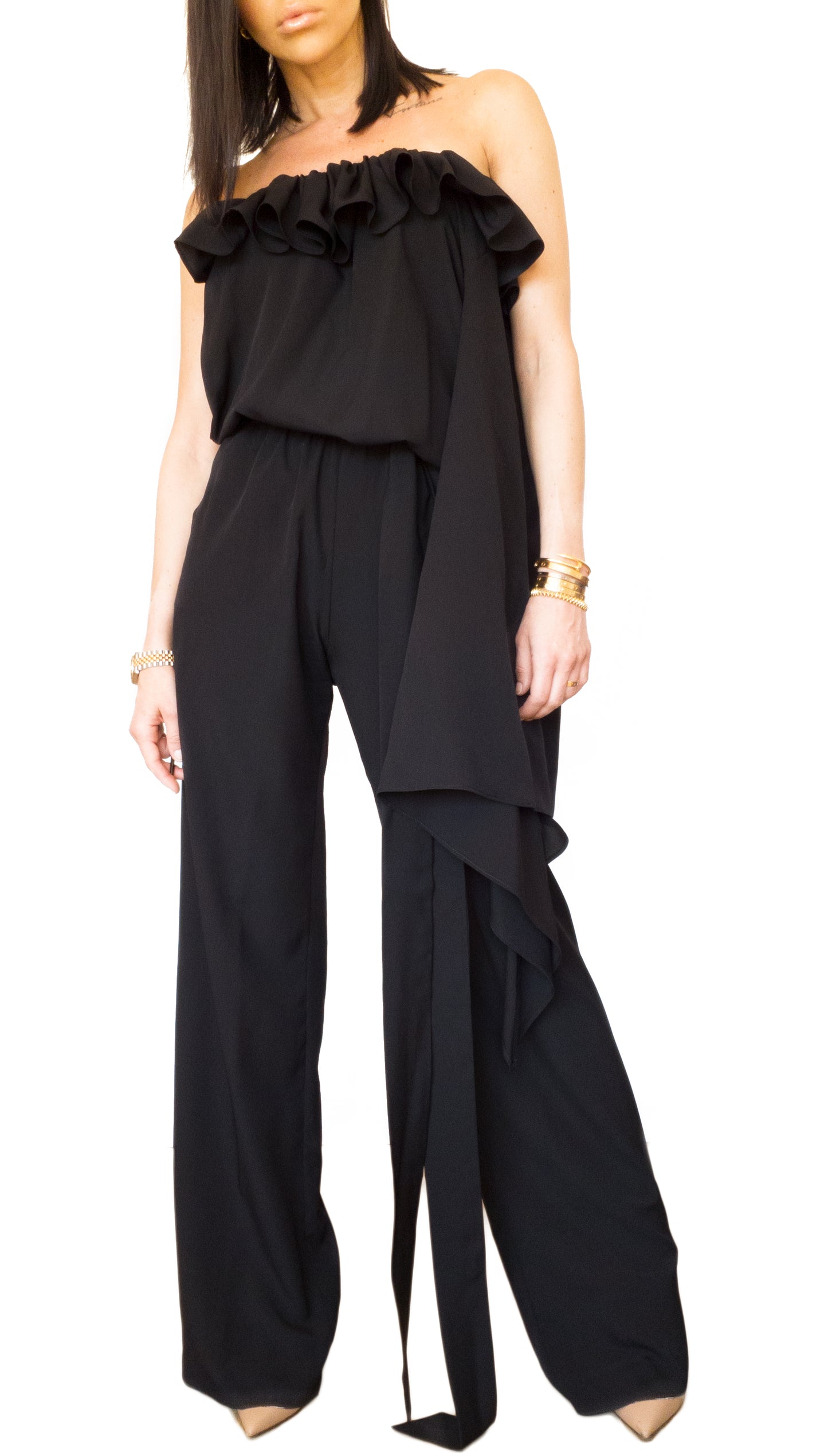 One Shoulder Long Jumpsuit