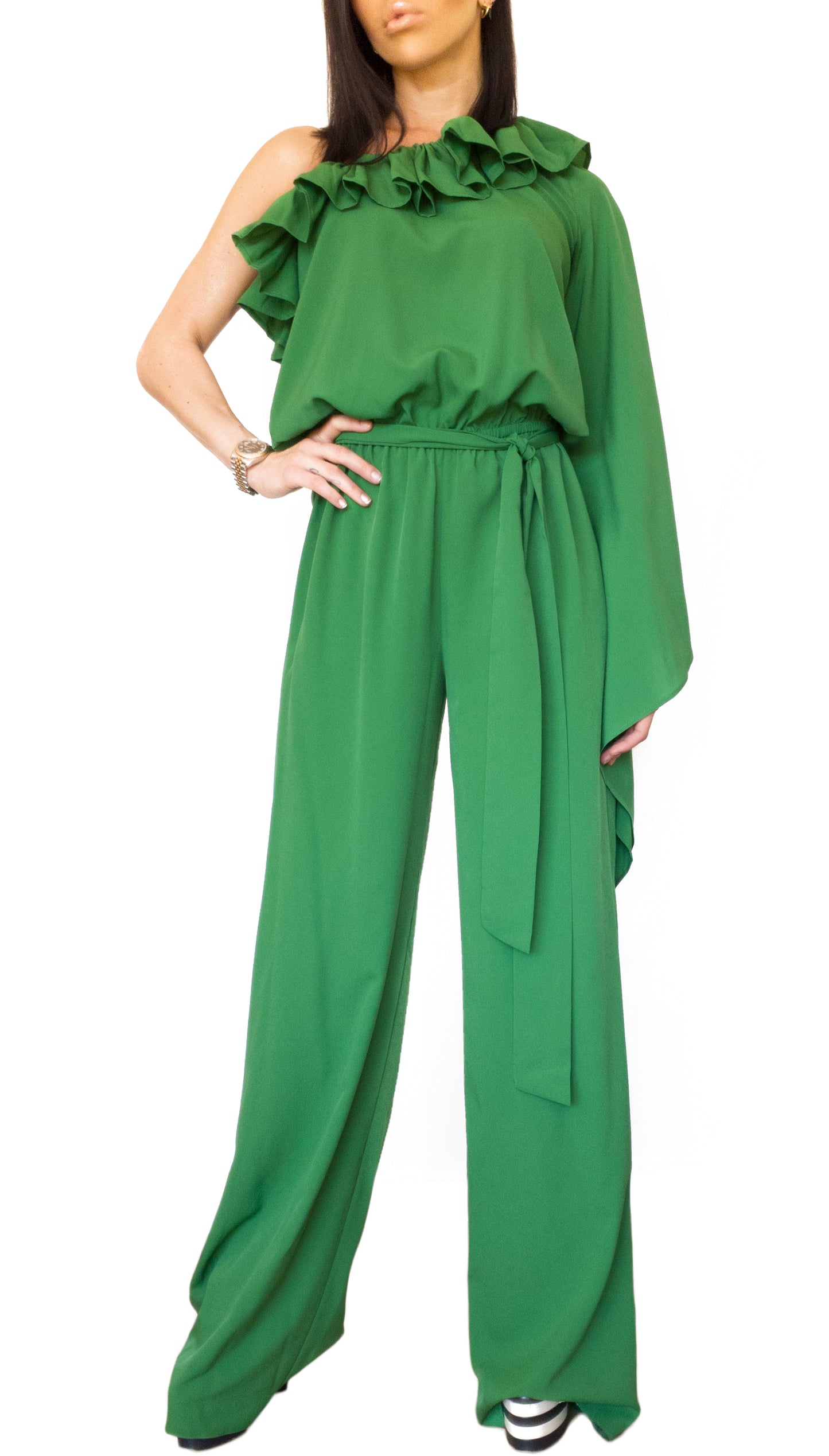 One Shoulder Long Jumpsuit