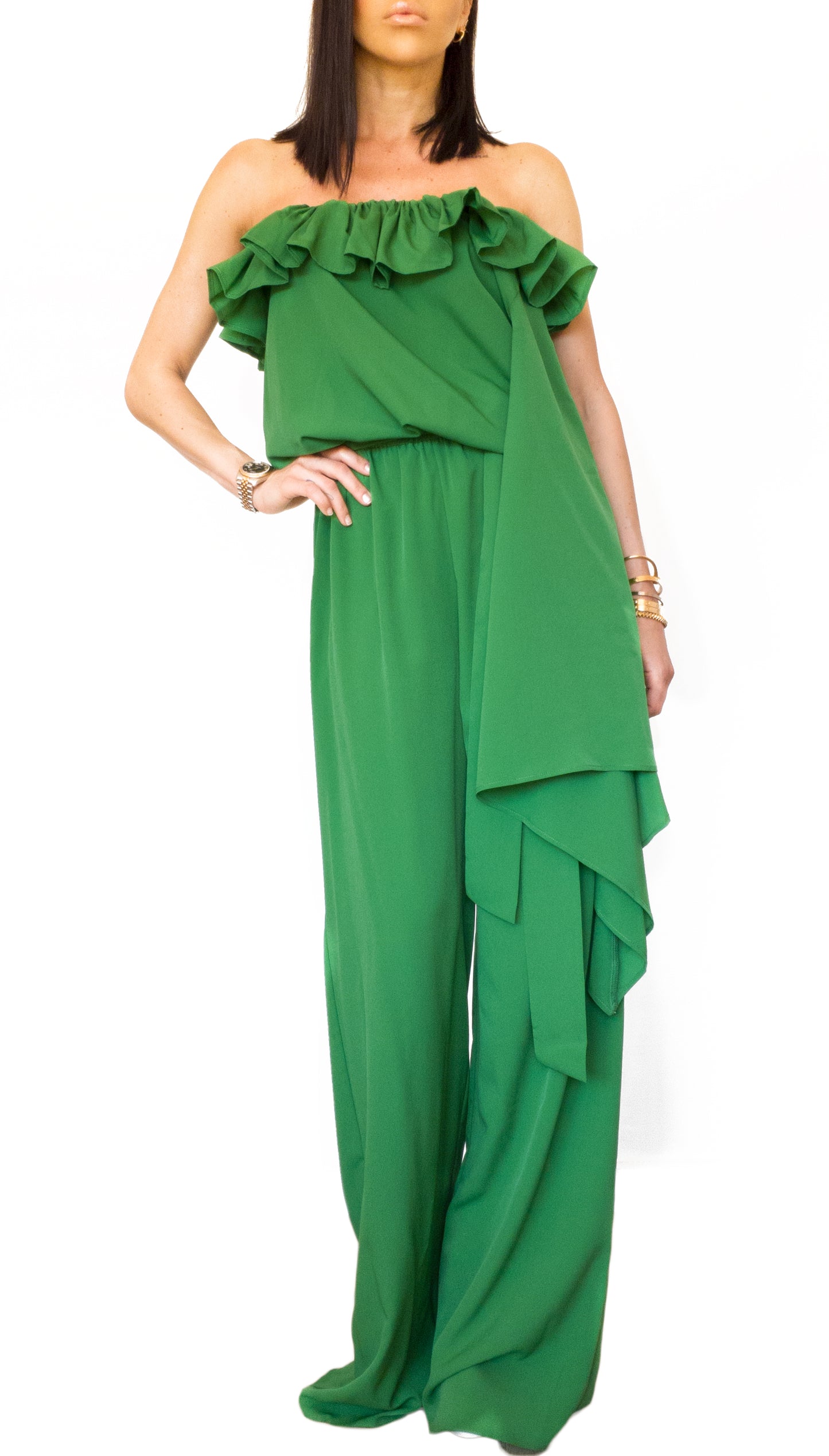 One Shoulder Long Jumpsuit