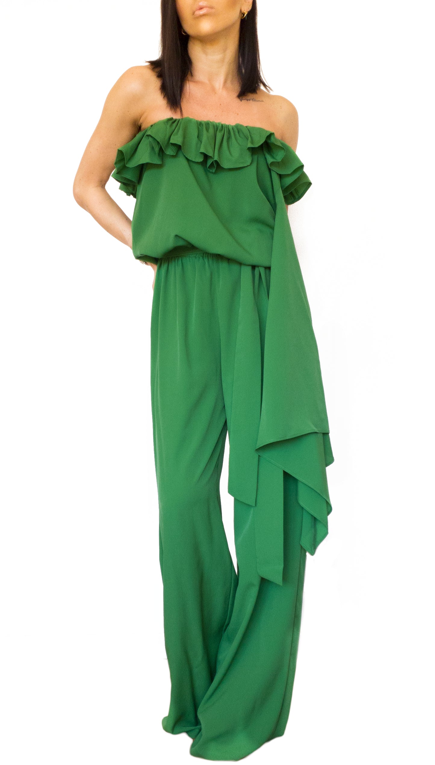 One Shoulder Long Jumpsuit