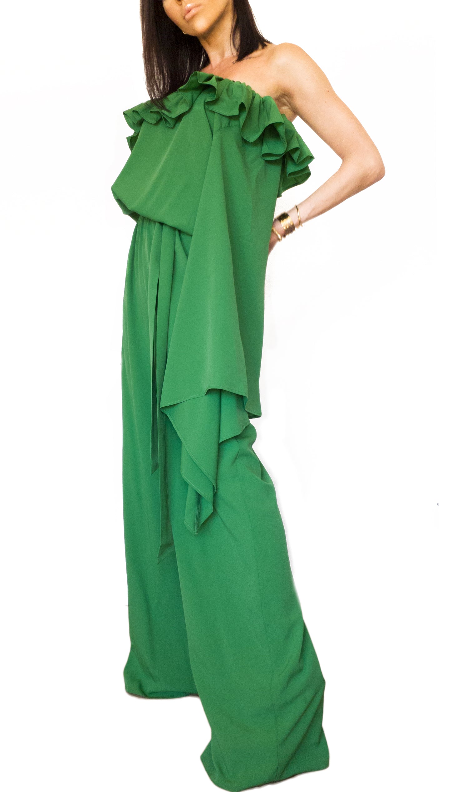 One Shoulder Long Jumpsuit