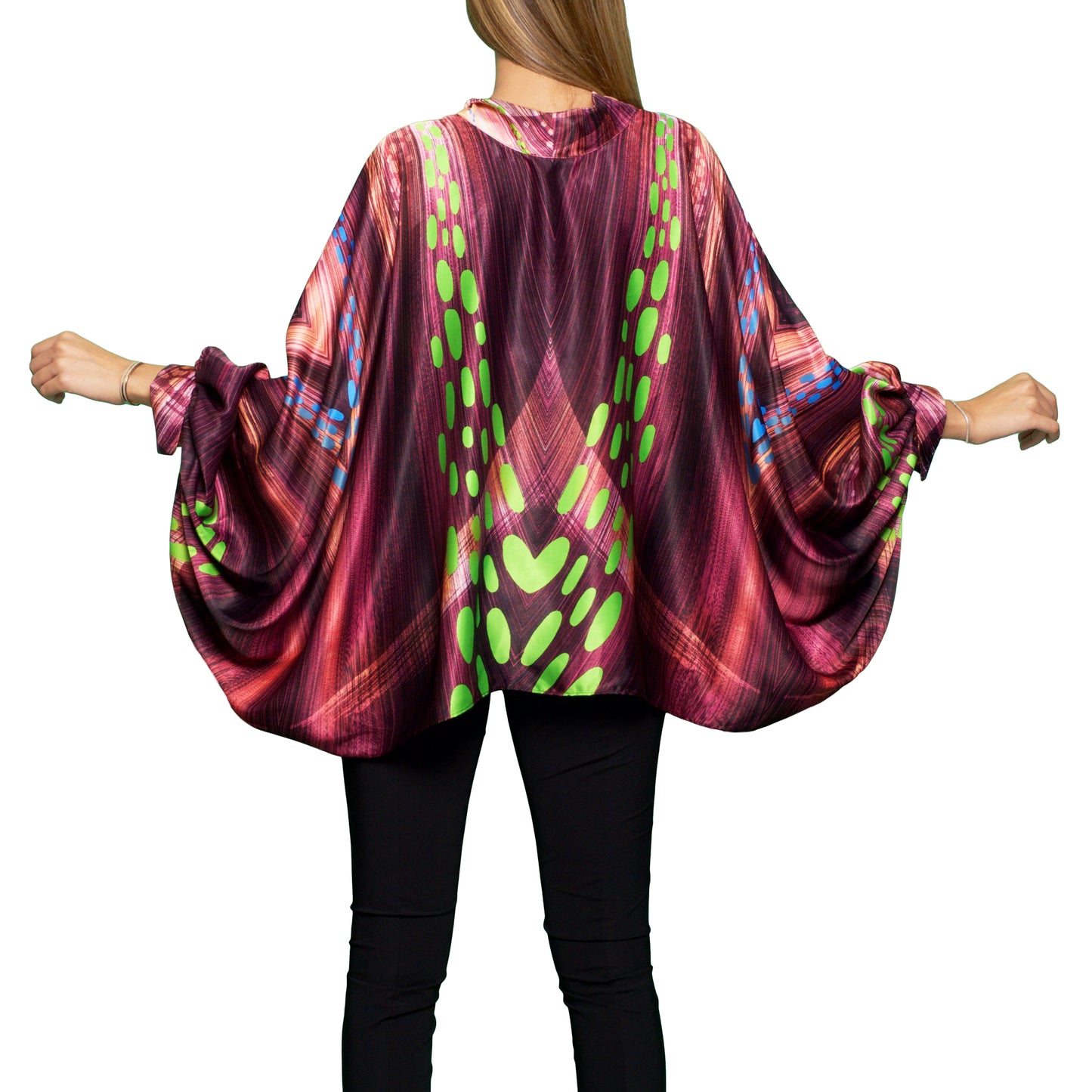 Trow Over Satin-Print Top