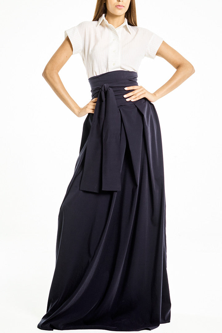 High-Waisted Long Skirt