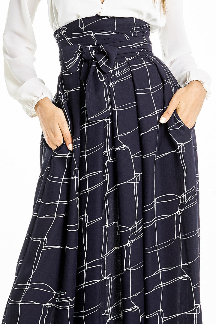 High-Waisted Long Skirt