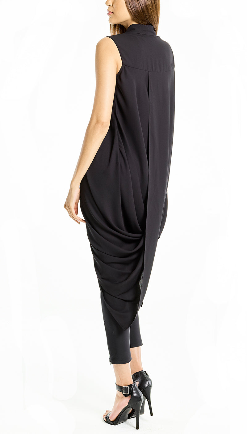 Shirt Tunic Twist Black