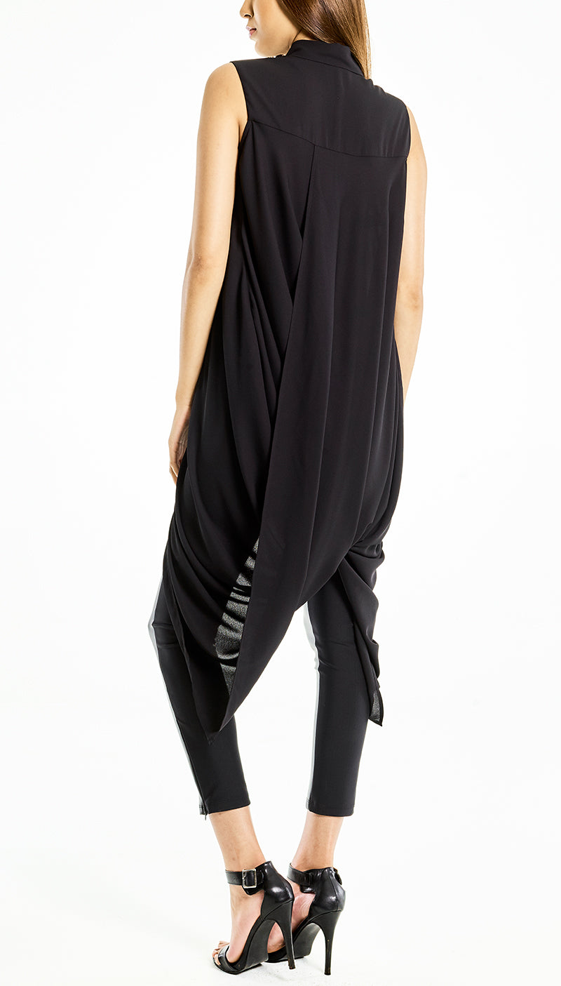 Shirt Tunic Twist Black