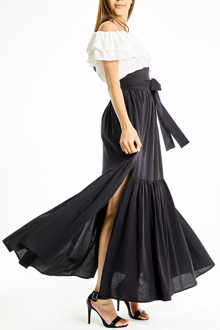Skirt Long High-Waist with Layers